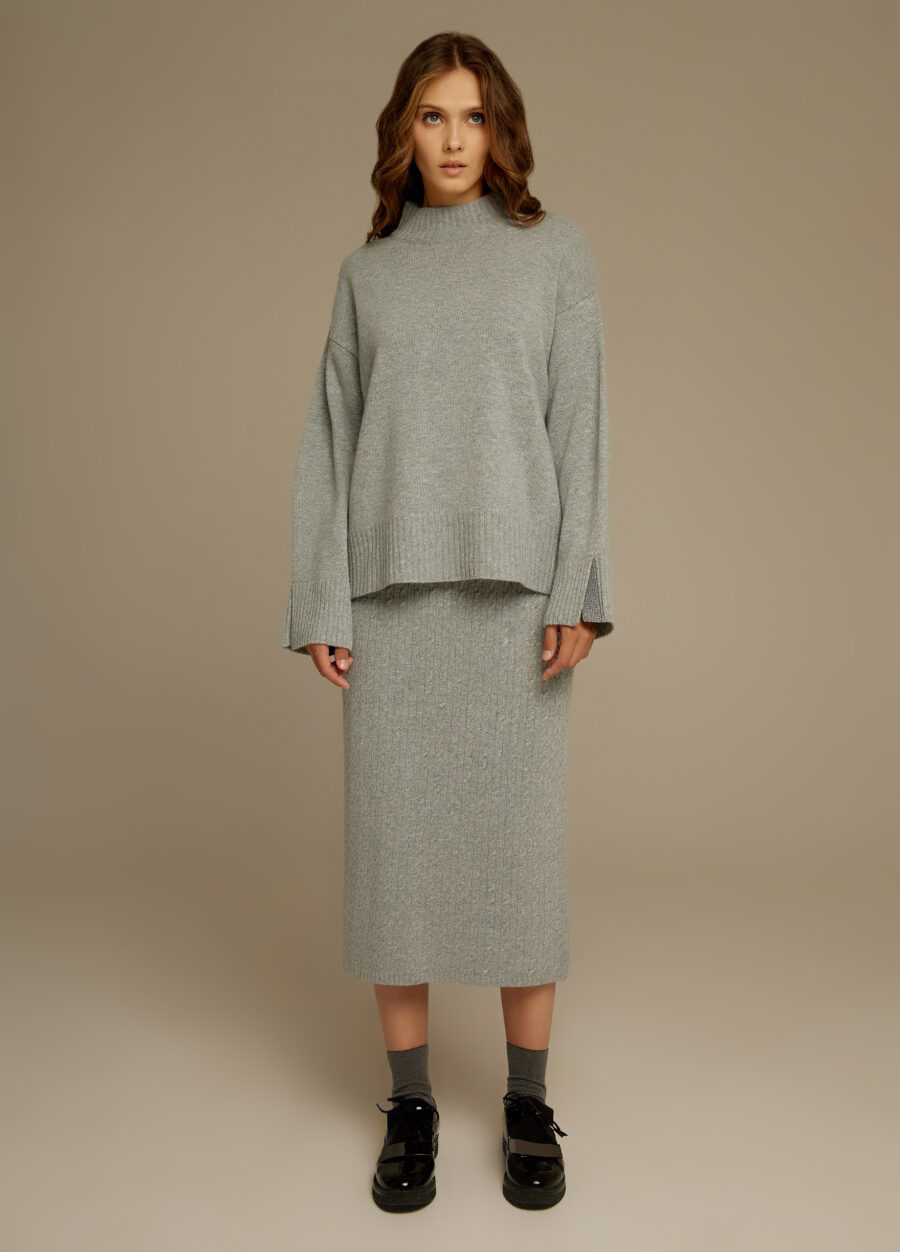 ДЖЕМПЕР СВІТЛО-СІРИЙ із вовни ягняти 4076-Колекції_Осінь-Зима_4