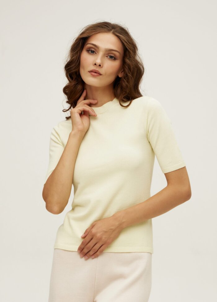 Джемпер с короткими рукавами лайм 5087