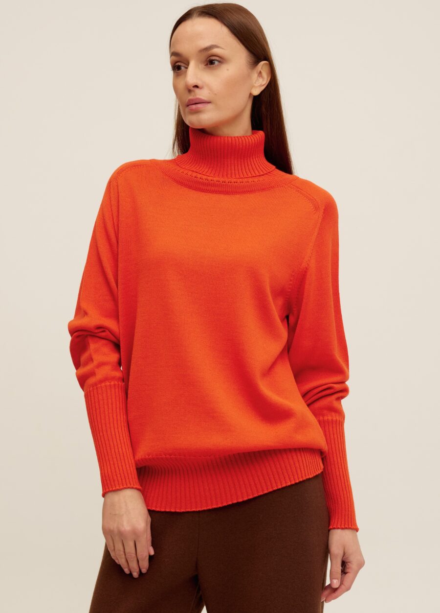 Червоний напіввоняний джемпер 1077-Колекції_Осінь-Зима_1