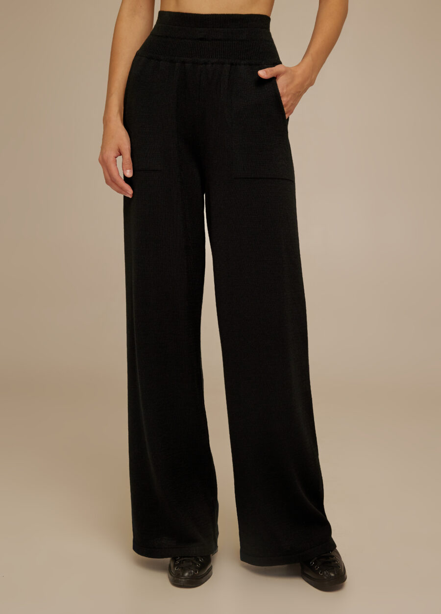 ЧЕРНЫЕ БРЮКИ из полушерсти мериноса 4126-Одежда_Брюки_1