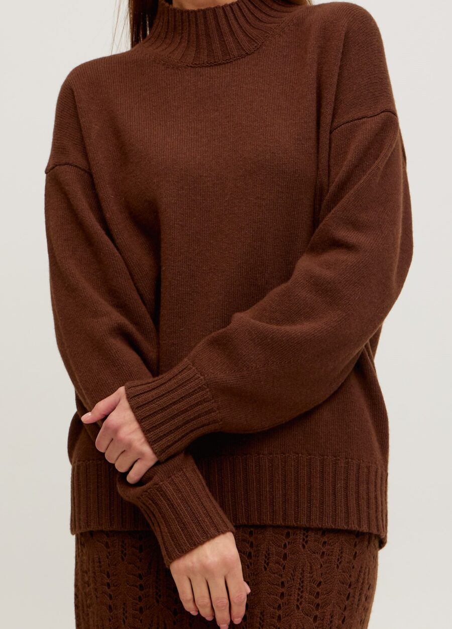 Шоколадний джемпер із вовни ягняти 5088-Джемпери_Колекції_1