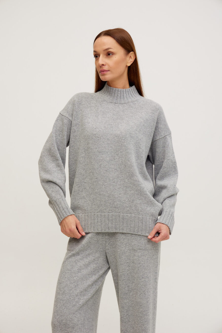 Сірий джемпер із вовни ягняти 5088-Одяг_Джемпери_1
