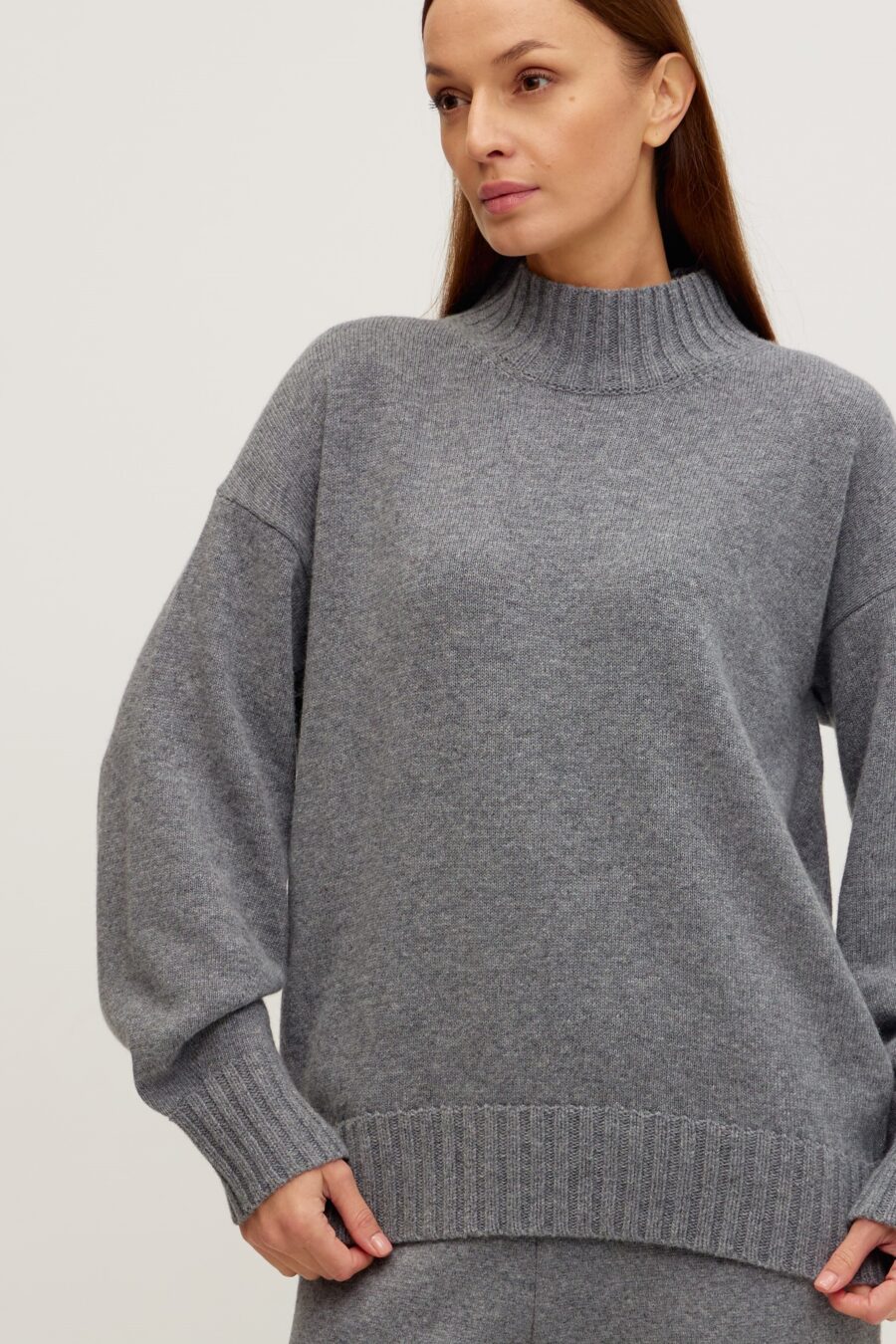 Темно-сірий джемпер із вовни ягняти 5088-Джемпери_Колекції_1