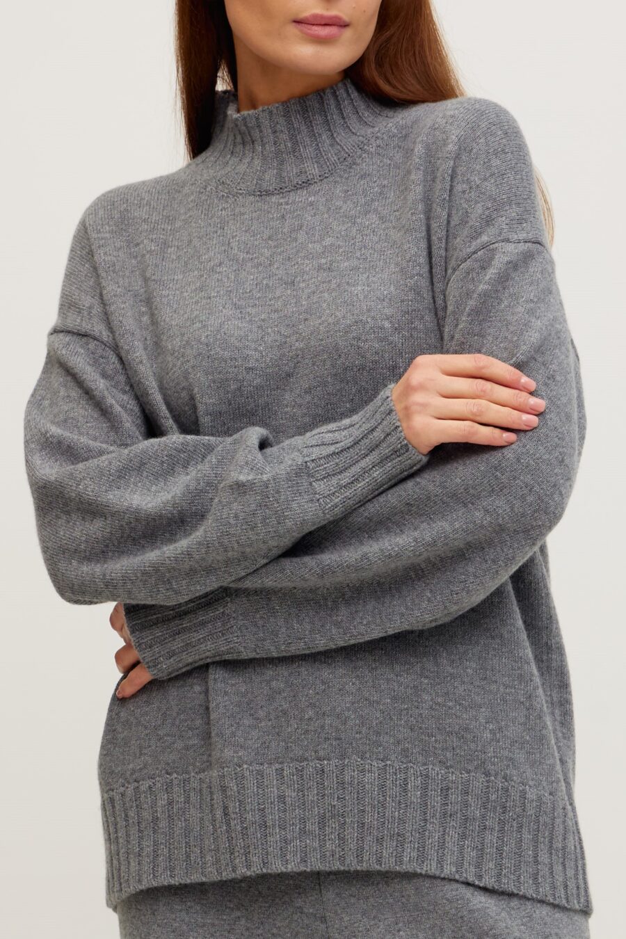 Темно-сірий джемпер із вовни ягняти 5088-Джемпери_Колекції_2