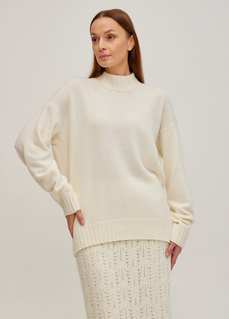 ДЖЕМПЕР МОЛОЧНИЙ із вовни ягняти 5088-Джемпери_Колекції_4