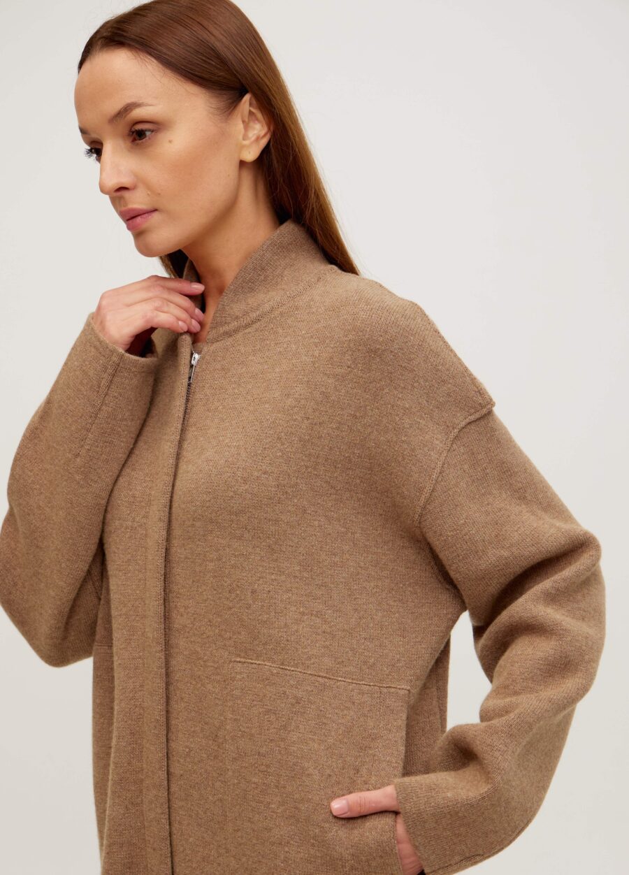 Мокко жакет з напіввовни ягняти 5108-Жакети та Кардигани_Колекції_2