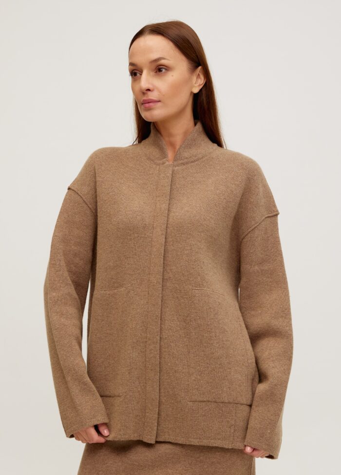 Мокко жакет из полушерсти ягненка 5108