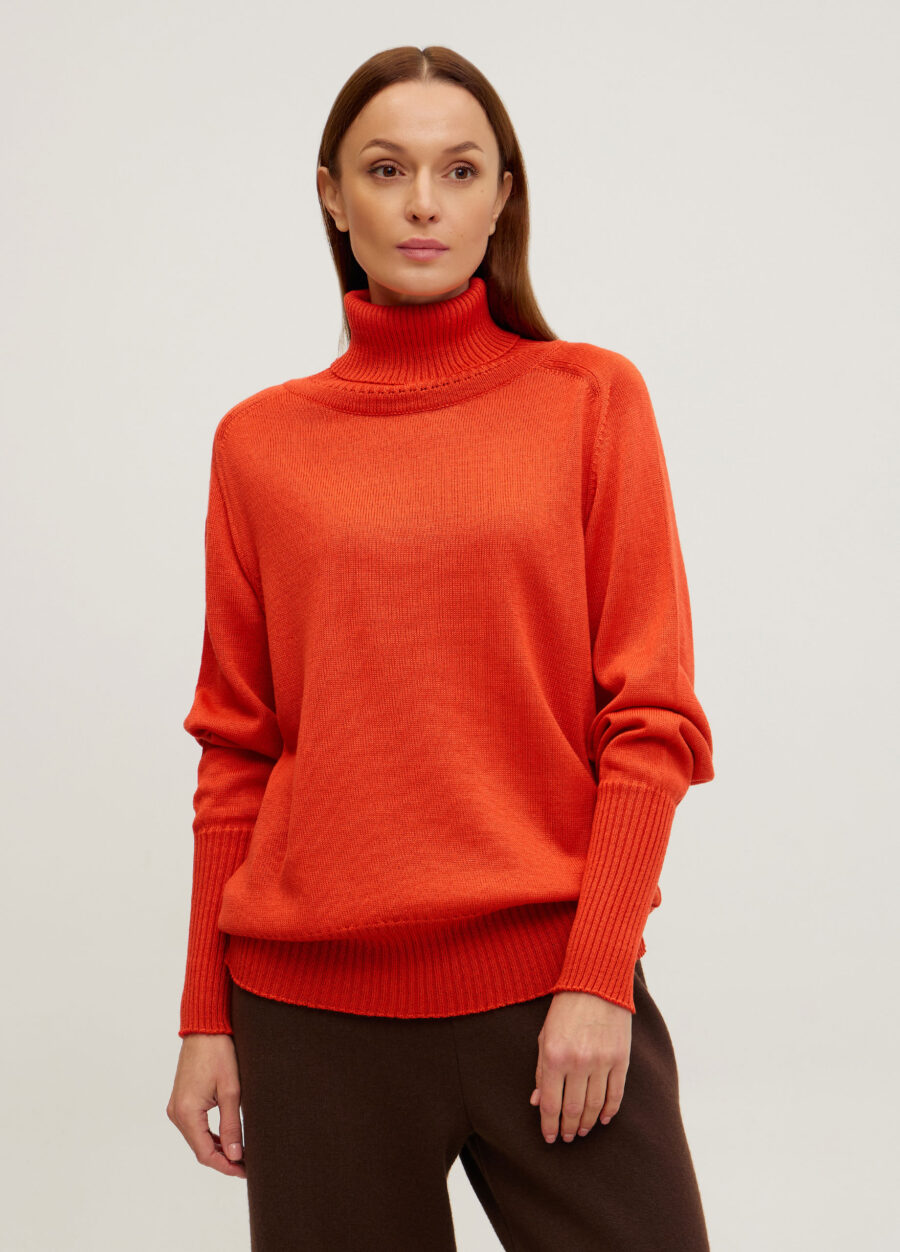 ДЖЕМПЕР ЧЕРВОНИЙ напіввоняний 1077-Колекції_Осінь-Зима_1