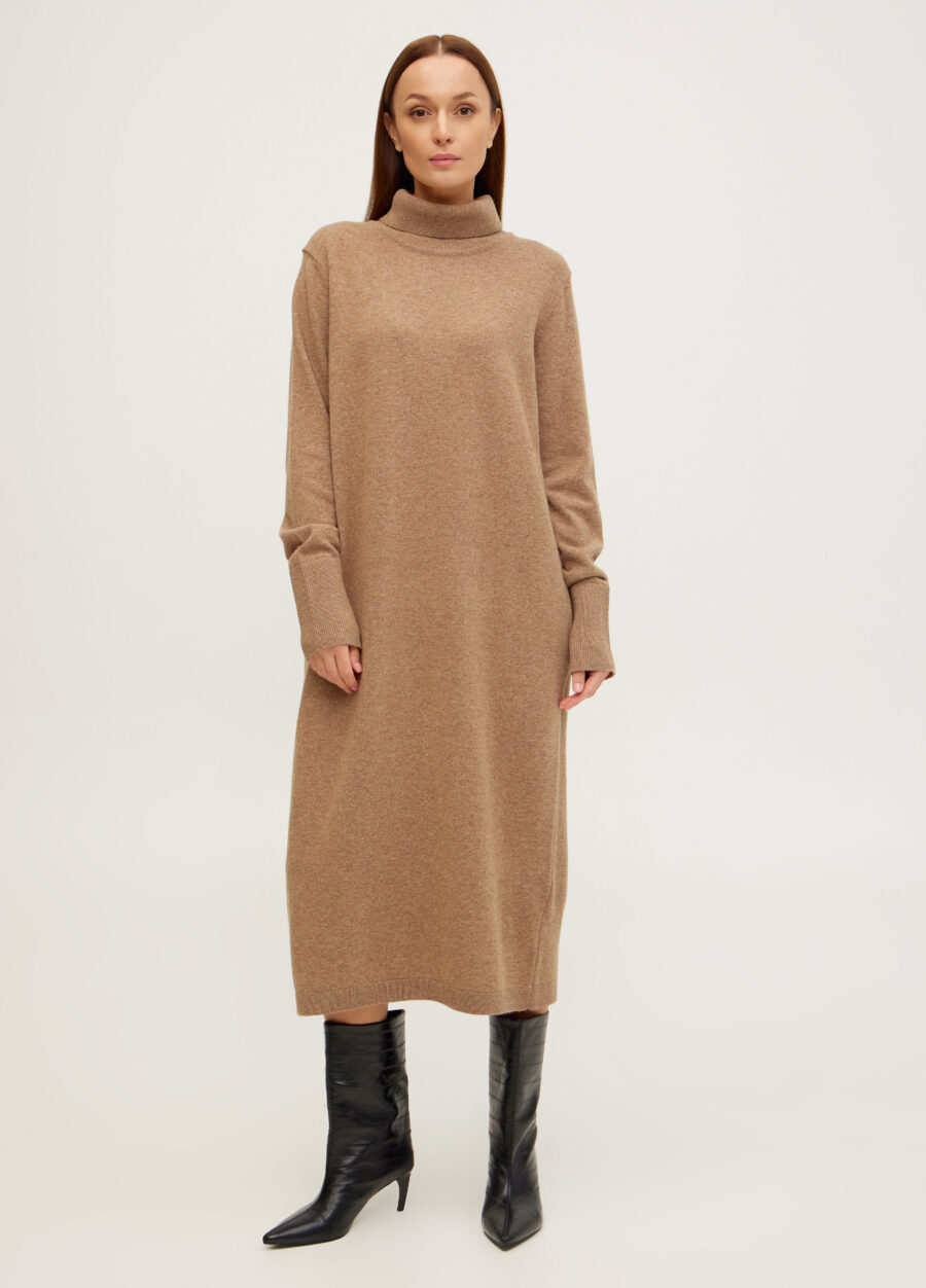 ПЛАТЬЕ МОККО теплое миди из полушерсти ягненка 4107-Коллекции_Осень-Зима_1