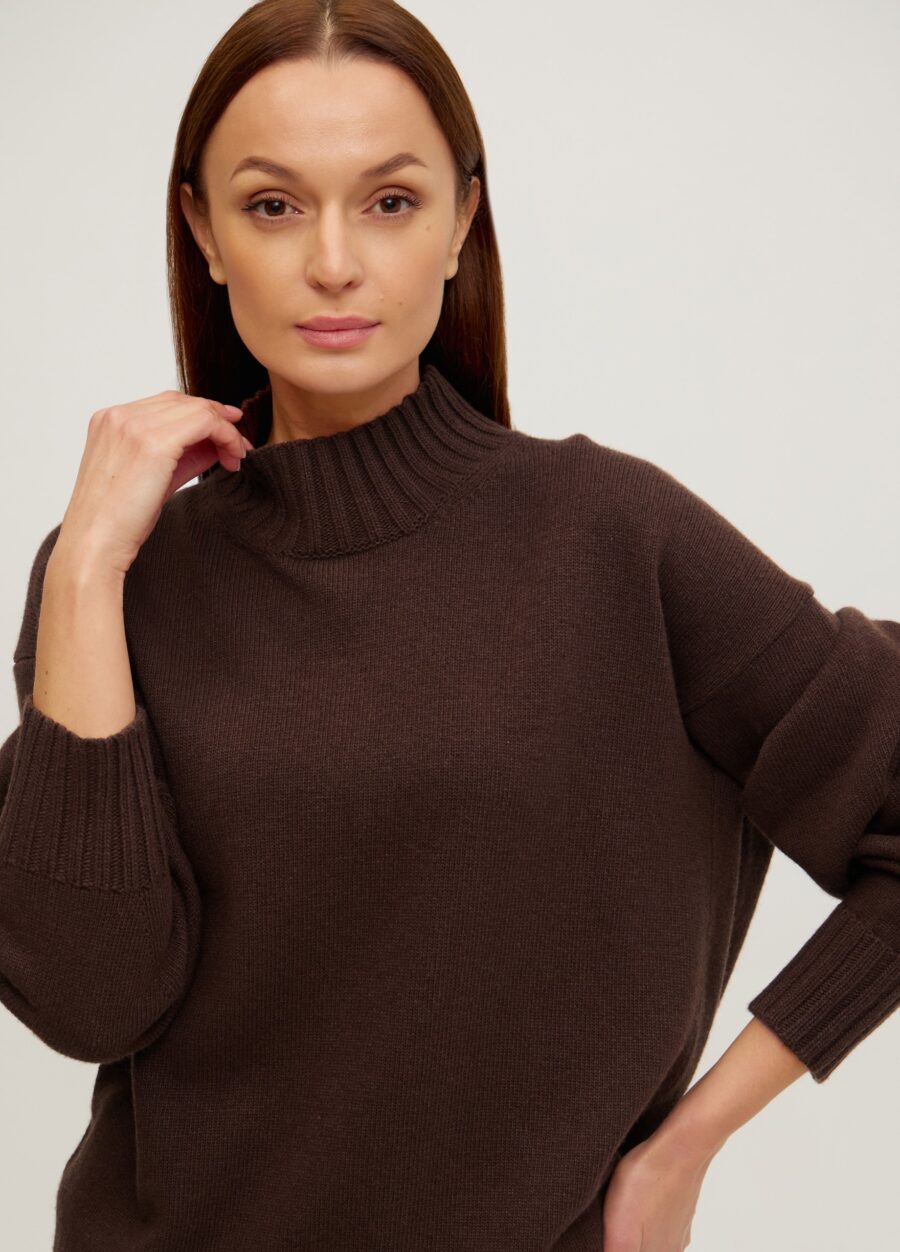 ДЖЕМПЕР ШОКОЛАД із вовни ягняти 5088-Колекції_Осінь-Зима_2