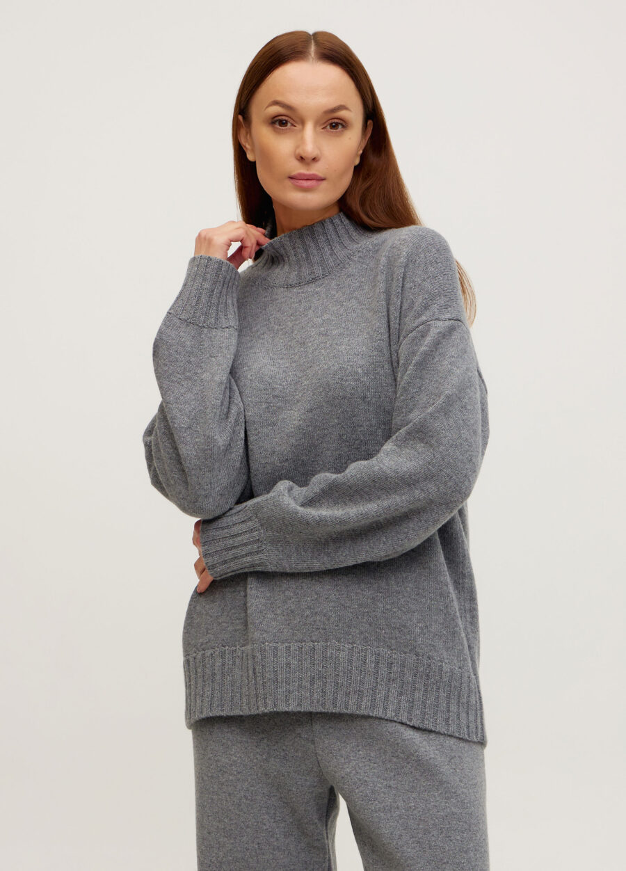 ДЖЕМПЕР ТЕМНО-СІРИЙ із вовни ягняти 5088-Колекції_Осінь-Зима_3