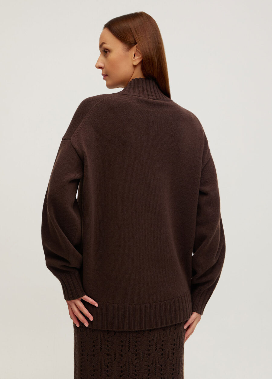ДЖЕМПЕР ШОКОЛАД із вовни ягняти 5088-Колекції_Осінь-Зима_3