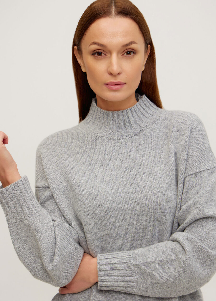 ДЖЕМПЕР світло-сірий із вовни ягняти 5088-Колекції_Осінь-Зима_2