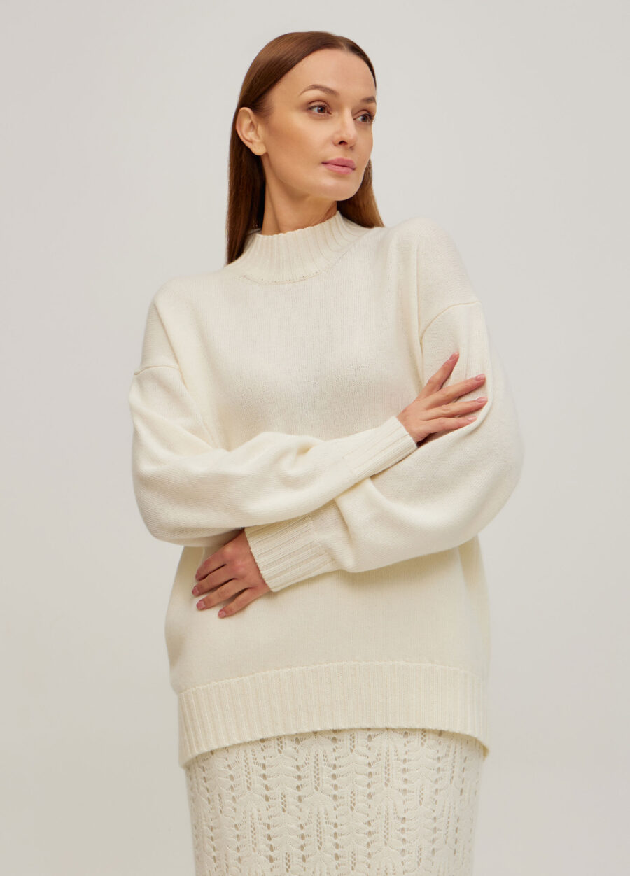 ДЖЕМПЕР МОЛОЧНИЙ із вовни ягняти 5088-Джемпери_Колекції_1