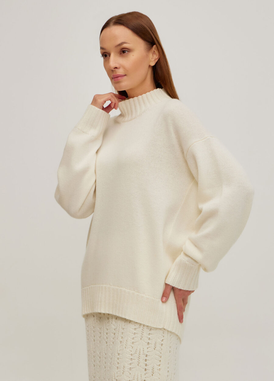 ДЖЕМПЕР МОЛОЧНИЙ із вовни ягняти 5088-Джемпери_Колекції_3