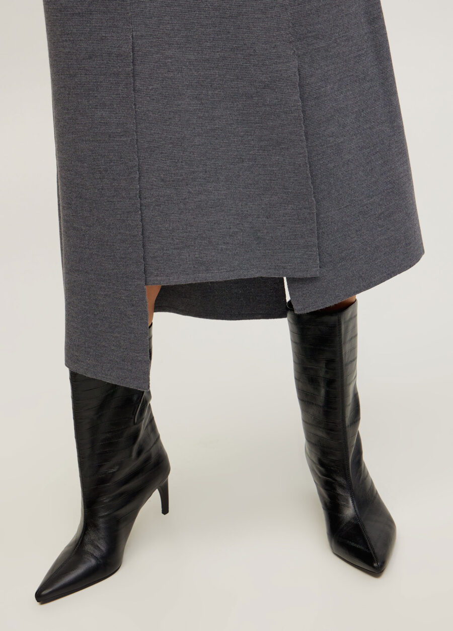 СПІДНИЦЯ СІРА з напіввовни 5096-Колекції_Осінь-Зима_2