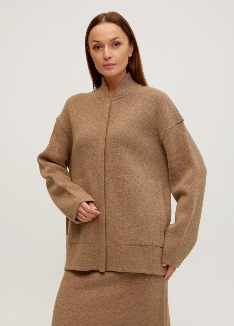 Мокко жакет из полушерсти ягненка 5108-Одежда_Коллекции_4