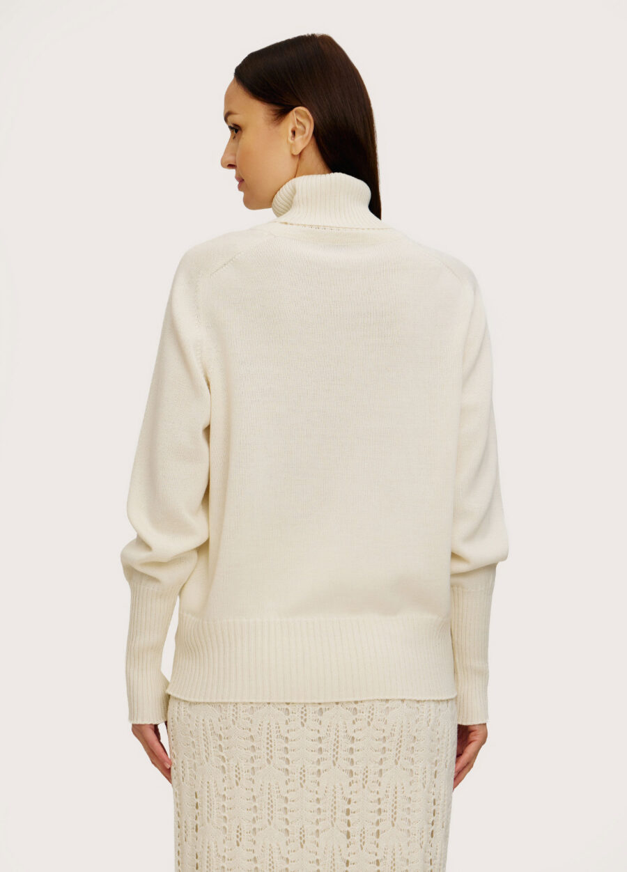 ДЖЕМПЕР МОЛОЧНИЙ напіввовняний з високим горлом 1077-Осінь-Зима_Одяг_3