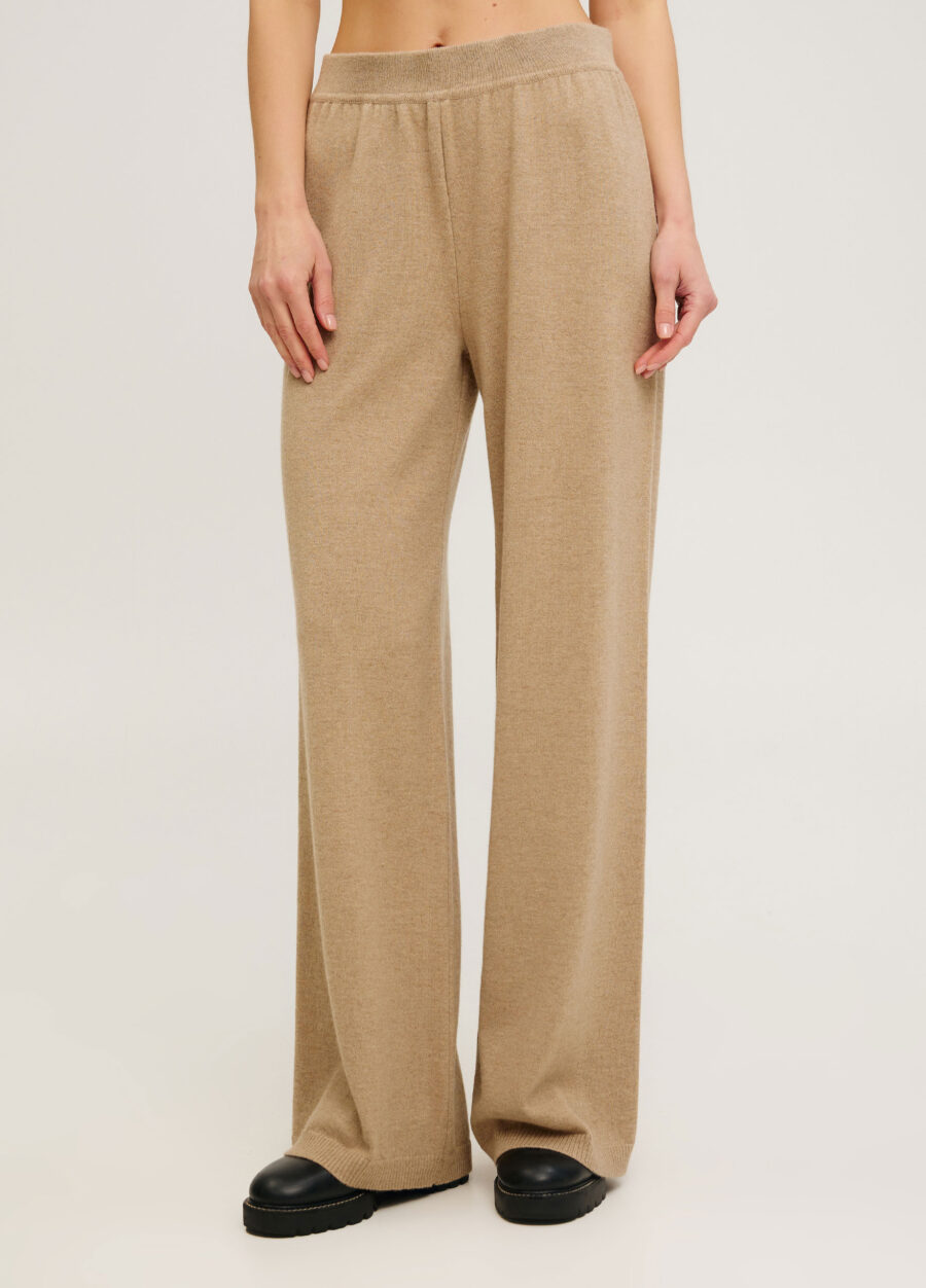 БЕЖЕВІ БРЮКИ з кашеміром прямого крою 3136-Колекції_Осінь-Зима_1