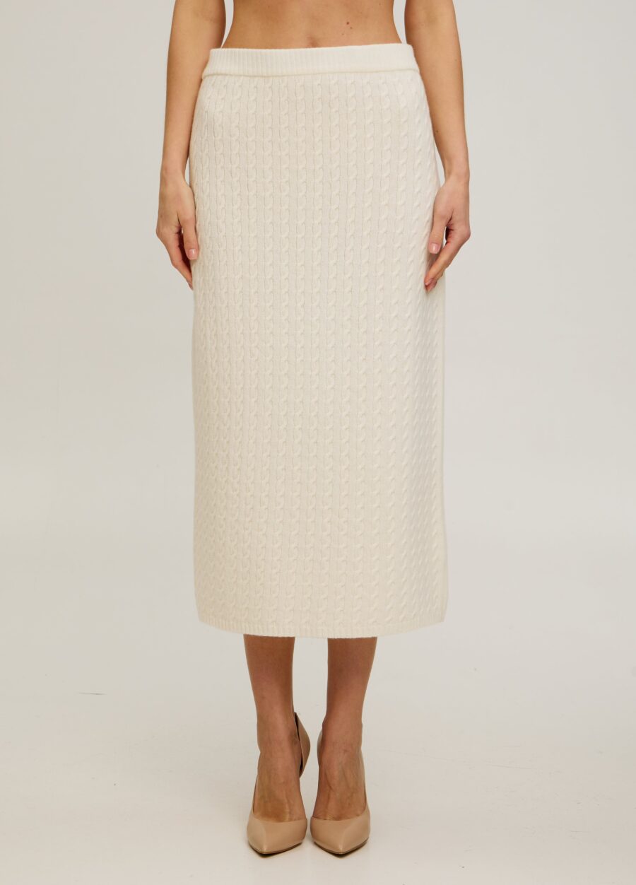 СПІДНИЦЯ МОЛОЧНА міді косами з вовни 4078-Спідниці_Колекції_1