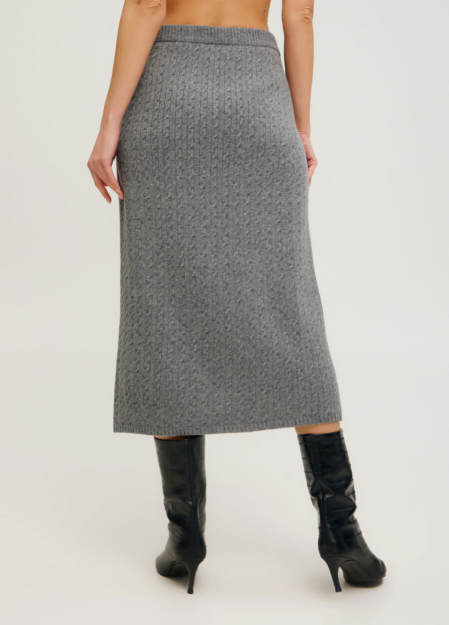 СПІДНИЦЯ ТЕМНО-СІРА міді косами з вовни 4078-Колекції_Осінь-Зима_3