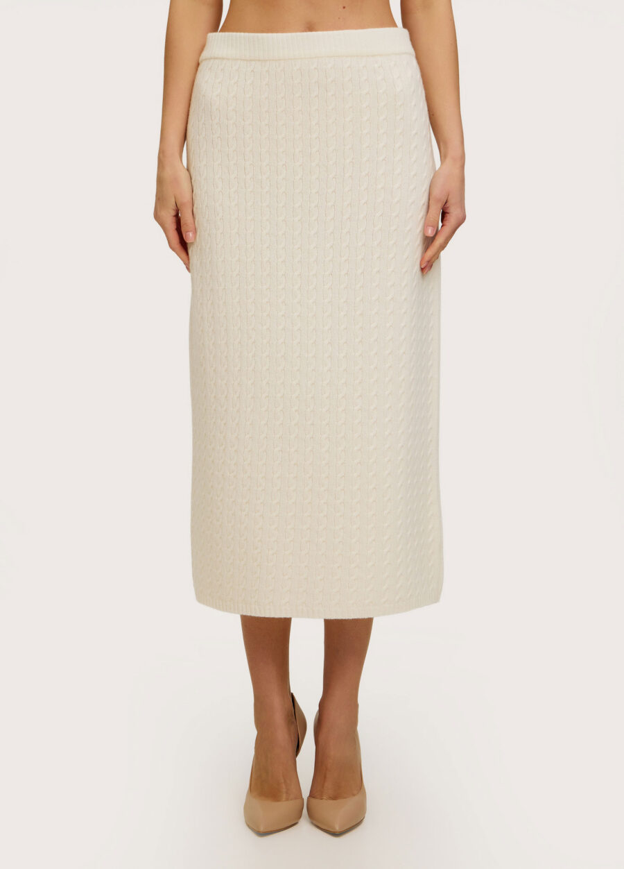 СПІДНИЦЯ МОЛОЧНА міді косами з вовни 4078-Колекції_Осінь-Зима_1