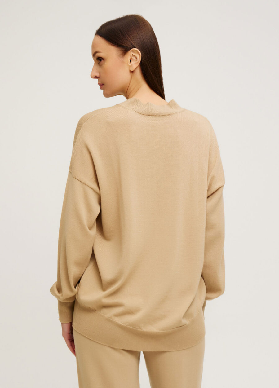 ДЖЕМПЕР БЕЖ із 100% вовни мериноса 5102-Колекції_Осінь-Зима_3