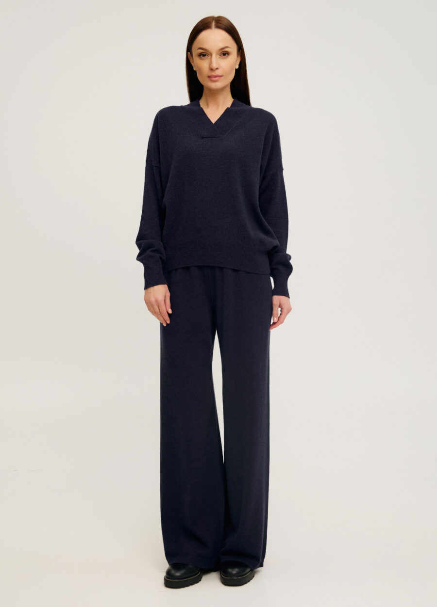 СИНІ БРЮКИ із кашеміру прямого крою 3136-Брюки_Колекції_5