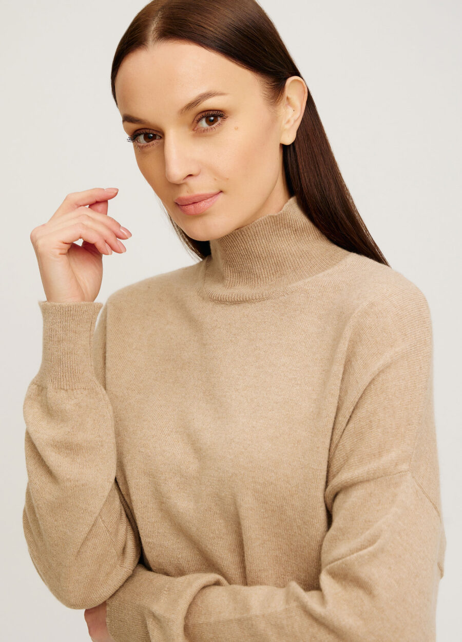 БЕЖЕВИЙ ДЖЕМПЕР з кашеміром 5131-Колекції_Осінь-Зима_2
