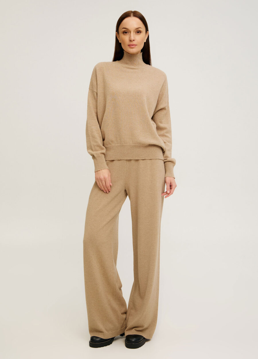 БЕЖЕВІ БРЮКИ з кашеміром прямого крою 3136-Колекції_Осінь-Зима_5