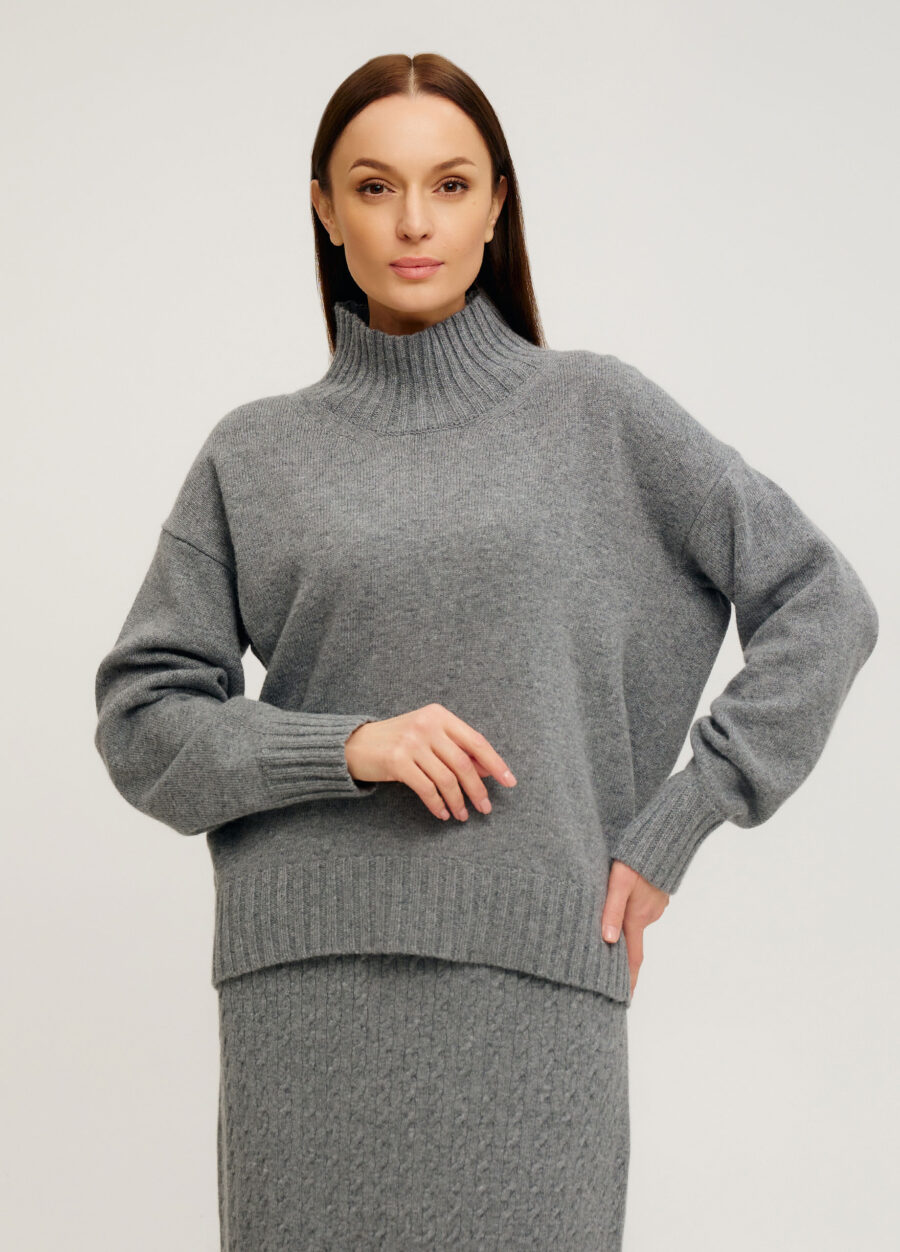 СІРИЙ ДЖЕМПЕР з вовни ягняти 5135-Джемпери_Колекції_1