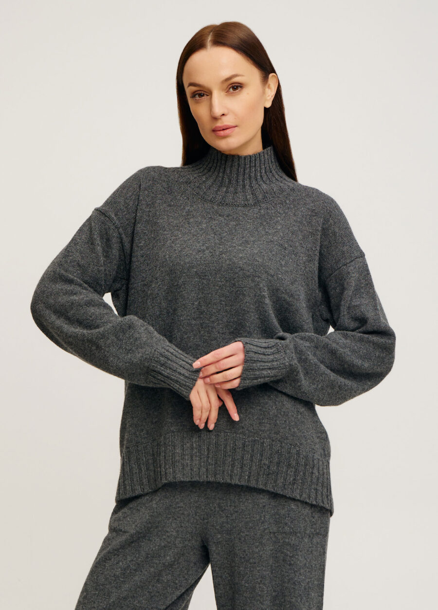 ДЖЕМПЕР АНТРАЦИТ з вовни ягняти 5135-Колекції_Осінь-Зима_3