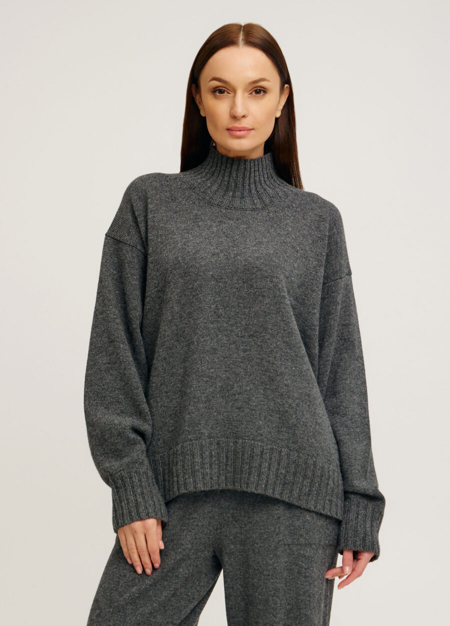 ДЖЕМПЕР АНТРАЦИТ з вовни ягняти 5135-Колекції_Осінь-Зима_1