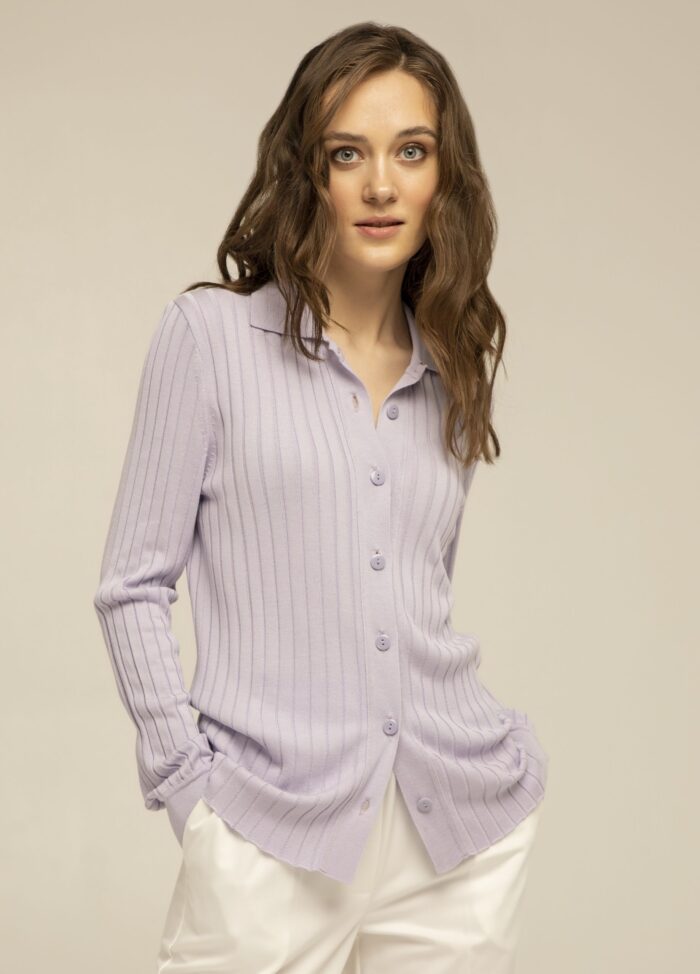 ДЖЕМПЕР БУЗОК поло в рубчик 1029