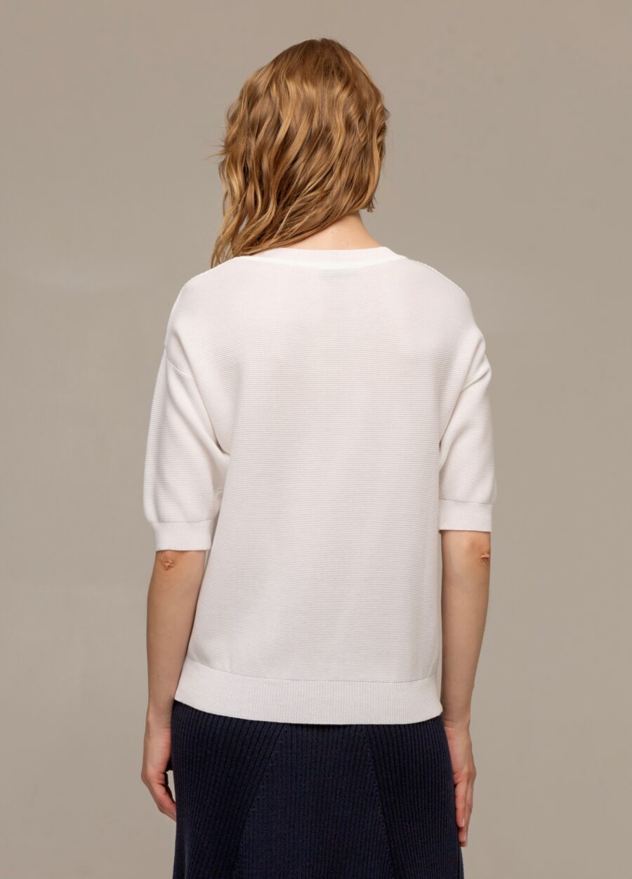 ДЖЕМПЕР БЕЛЫЙ из полухлопка 3021-Джемпера_Коллекции_3