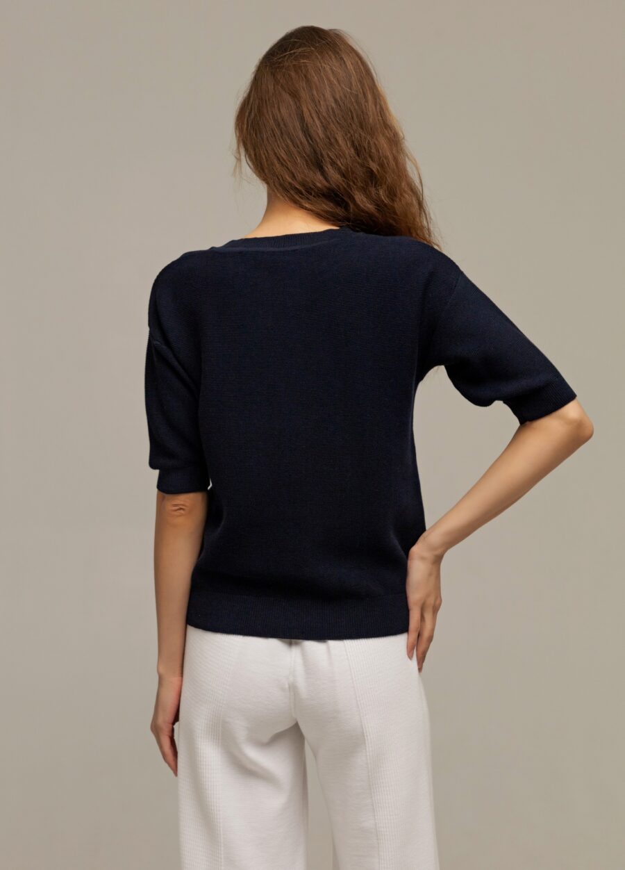 ДЖЕМПЕР СИНИЙ из полухлопка 3021-Джемпера_Коллекции_3