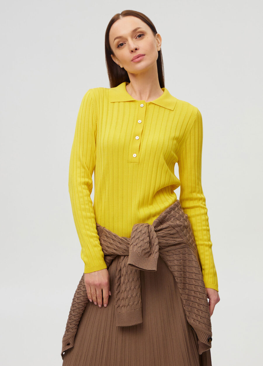 ДЖЕМПЕР ЖОВТИЙ поло 1030-Колекції_Одяг_4