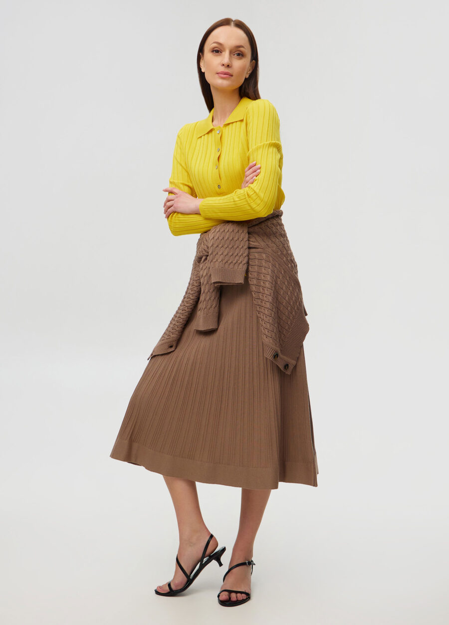 СПІДНИЦЯ МОККО міді з бавовни А силуету 6006-Колекції_Одяг_4