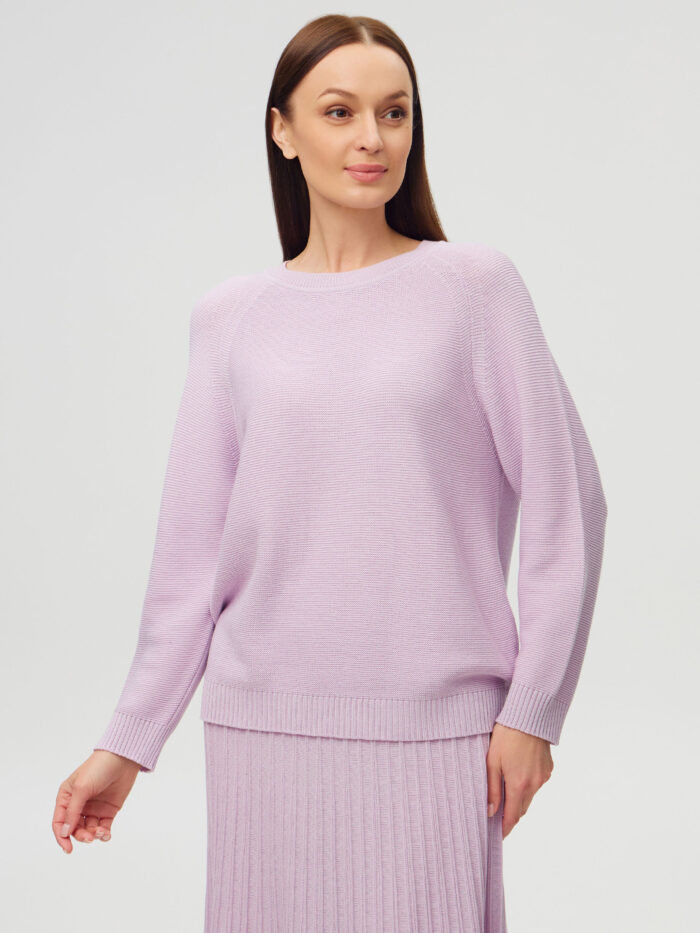 ДЖЕМПЕР ЛІЛОВИЙ з напівбавовни 3009
