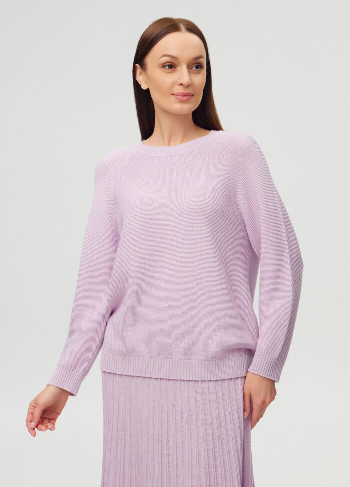 ДЖЕМПЕР ЛІЛОВИЙ з напівбавовни 3009
