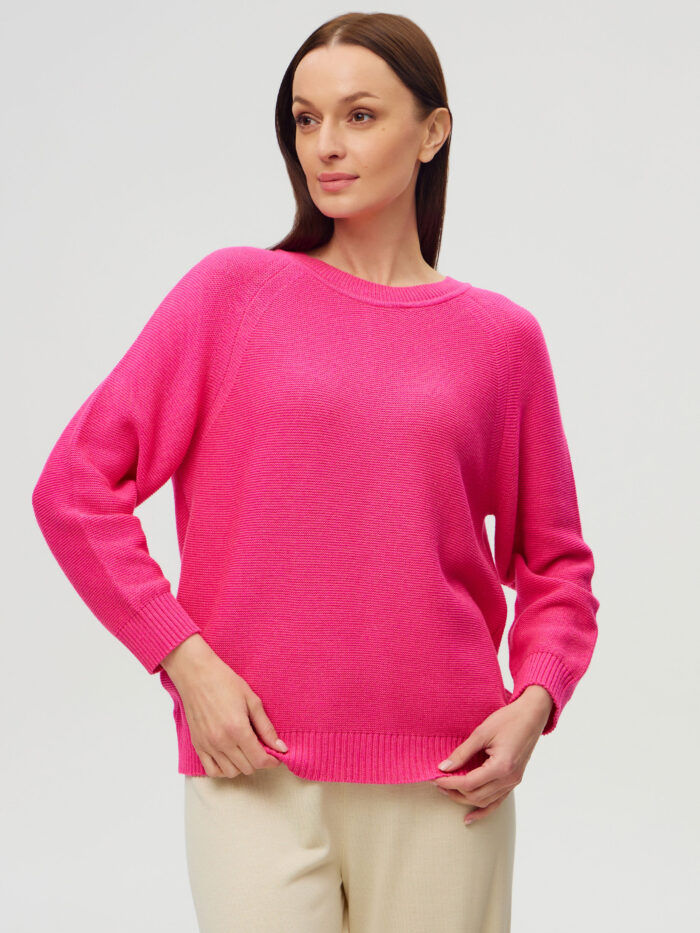 ДЖЕМПЕР ФУКСІЯ з напівбавовни 3009