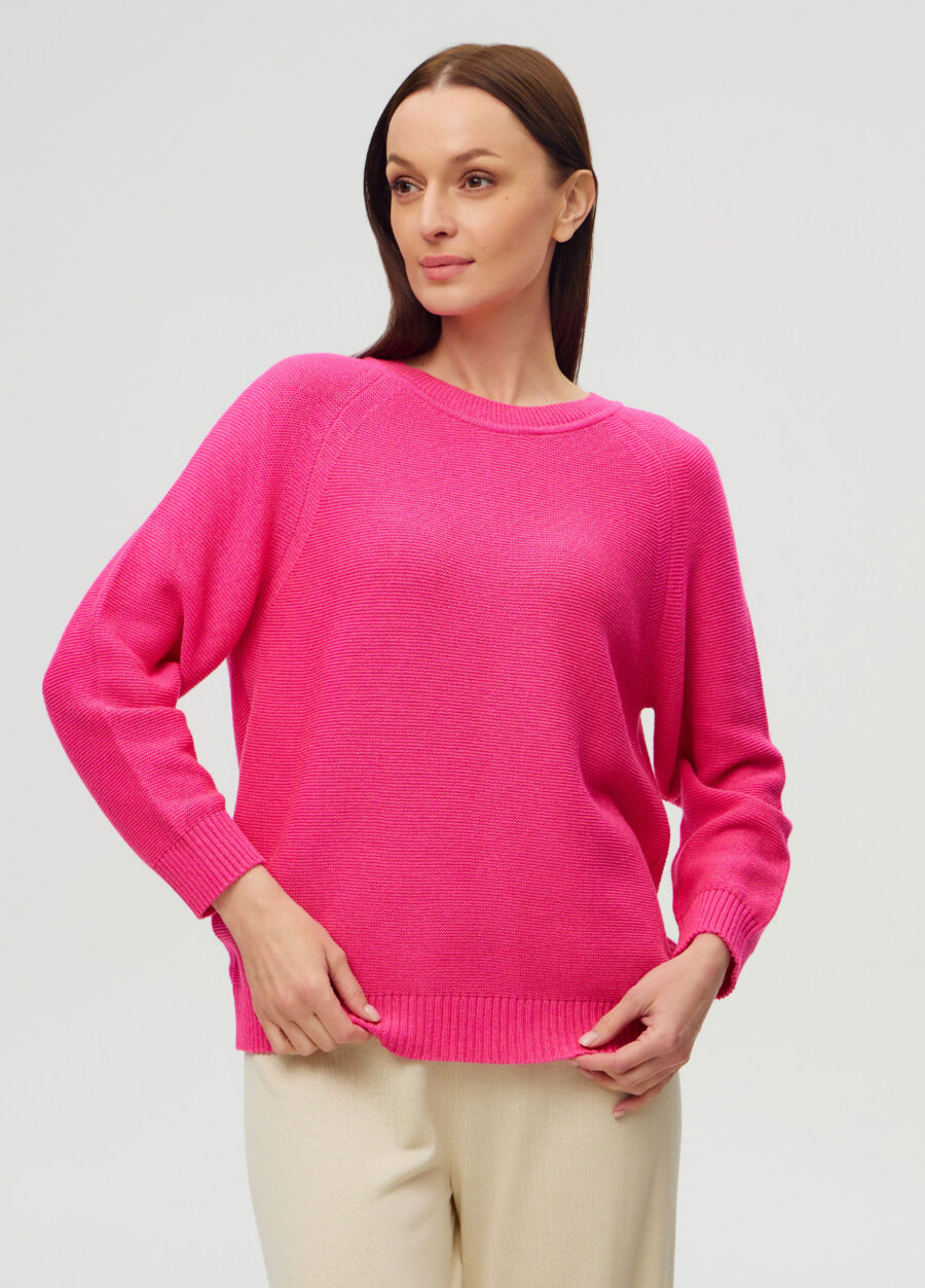 ДЖЕМПЕР ФУКСІЯ з напівбавовни 3009-Весна-Літо_Колекції_1