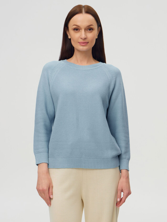 ДЖЕМПЕР БЛАКИТНИЙ з напівбавовни 3009