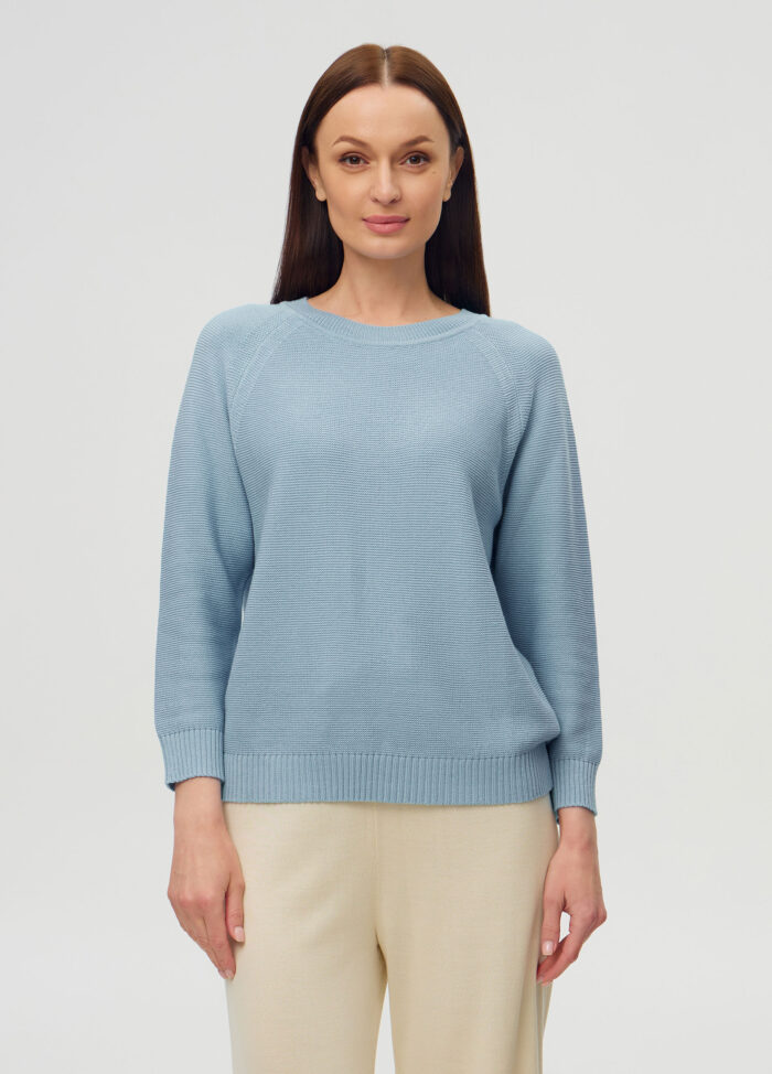 ДЖЕМПЕР БЛАКИТНИЙ з напівбавовни 3009