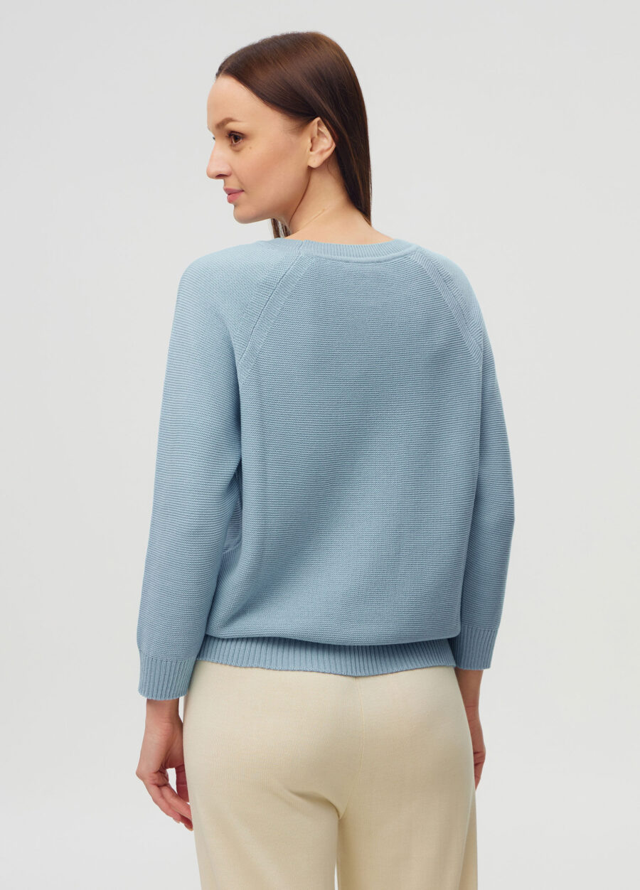 ДЖЕМПЕР БЛАКИТНИЙ з напівбавовни 3009-Одяг_Колекції_3