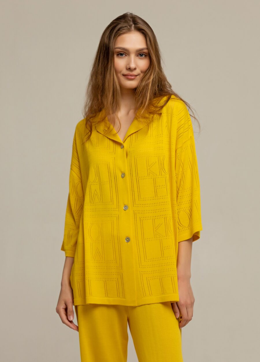 ЖАКЕТ ЖОВТИЙ сорочка на гудзиках 3014-Жакети та Кардигани_Колекції_3
