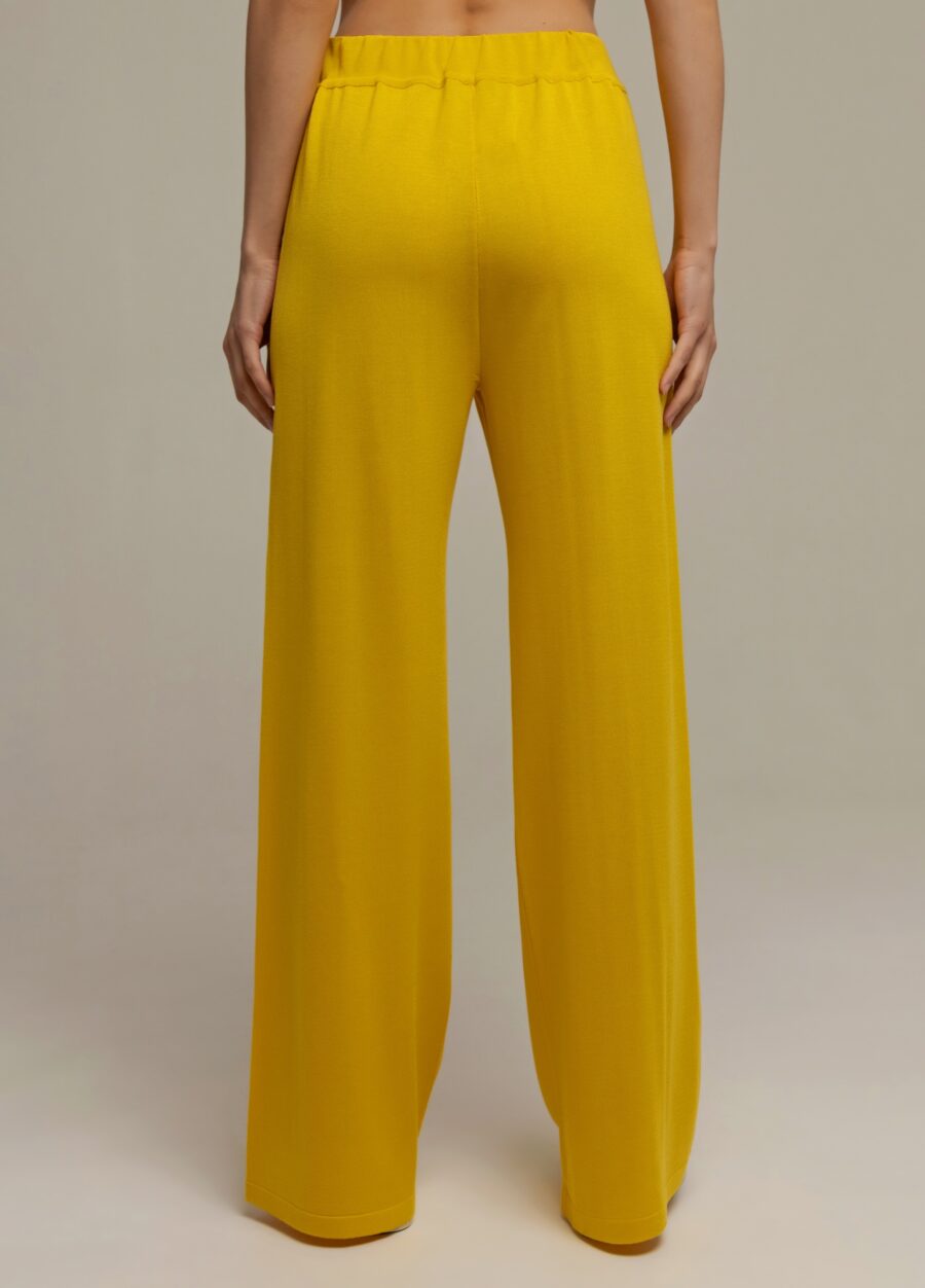 БРЮКИ ЖЕЛТЫЕ из вискозы 3015-Одежда_Брюки_3