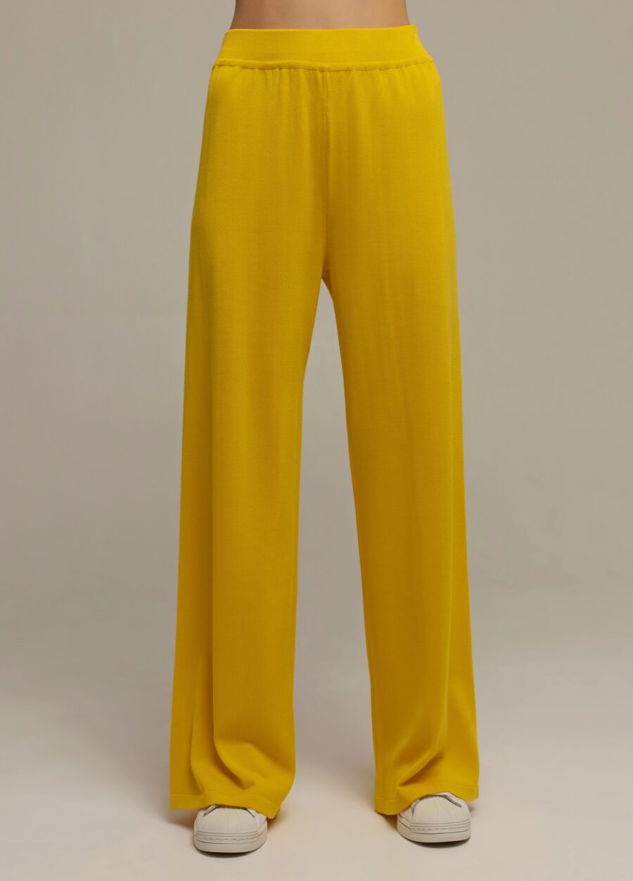 БРЮКИ ЖЕЛТЫЕ из вискозы 3015-Одежда_Брюки_1