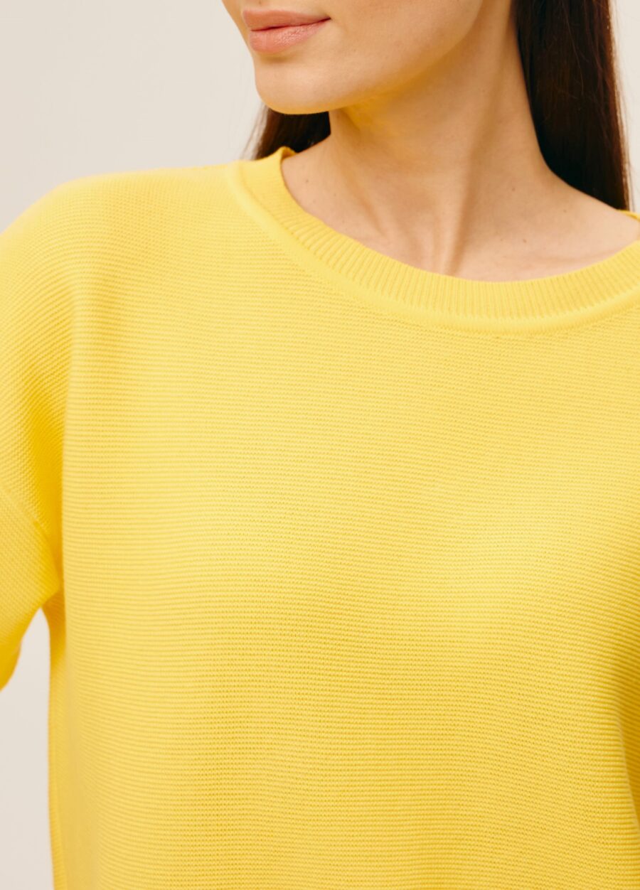 ДЖЕМПЕР ЖОВТИЙ з напівбавовни 3021-Одяг_Джемпери_2