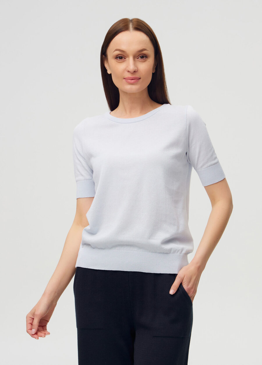 Jumper blue 100% cotton 3040-Ready to Wear_Sweaters_1